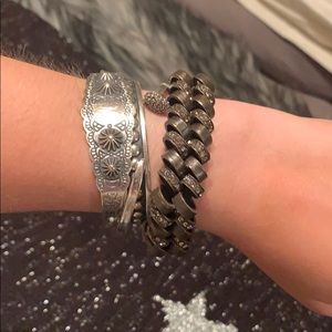 Leather and Swarovski Crystal Bracelet